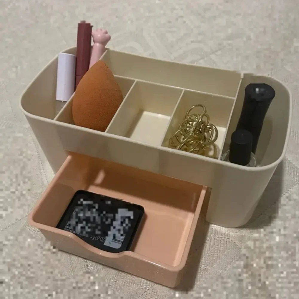 - Cosmetic/Makeup Storage Organizer with Drawer - Pink